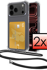 NoXx NoXx iPhone 17 Pro Hoesje Pashouder met Koord - 2 PACK