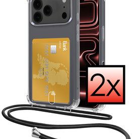 NoXx NoXx iPhone 17 Pro Hoesje Pashouder met Koord - 2 PACK