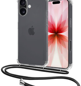 NoXx NoXx iPhone 17 Hoesje Transparant Shockproof Met Zwart Koord