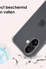 NoXx NoXx iPhone 17 Hoesje Transparant Shockproof Met Zwart Koord