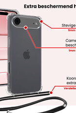 NoXx NoXx iPhone Air Hoesje Transparant Shockproof Met Zwart Koord
