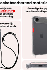 NoXx NoXx iPhone Air Hoesje Transparant Shockproof Met Zwart Koord