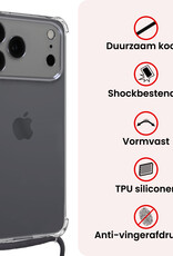 NoXx NoXx iPhone 17 Pro Max Hoesje Transparant Shockproof Met Zwart Koord