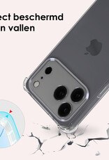 NoXx NoXx iPhone 17 Pro Max Hoesje Transparant Shockproof Met Zwart Koord