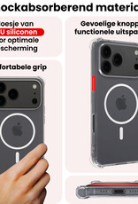 NoXx NoXx iPhone 17 Pro Magsafe Hoesje - Transparant - 2 PACK