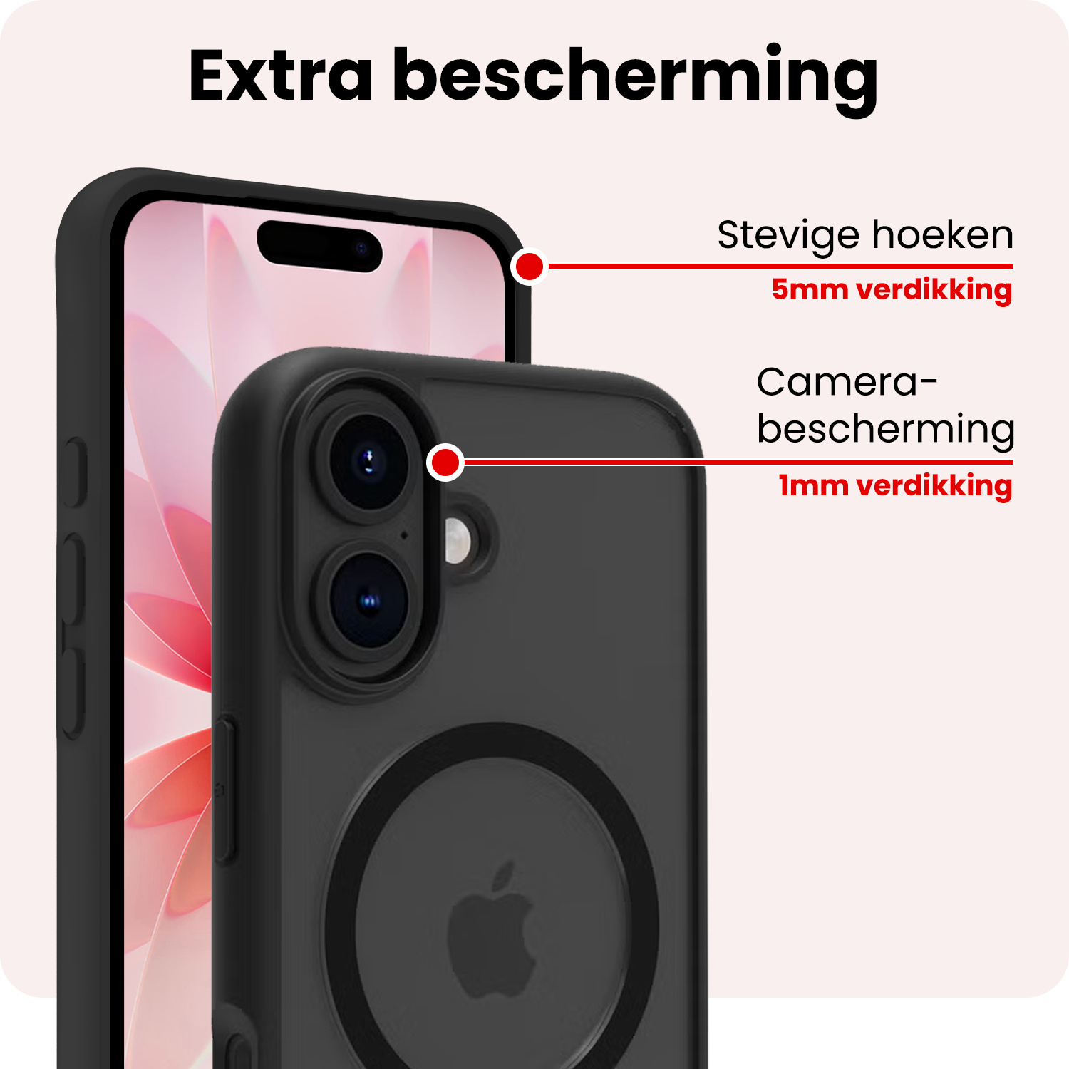 NoXx NoXx iPhone 17 Magsafe Hoesje - Zwart