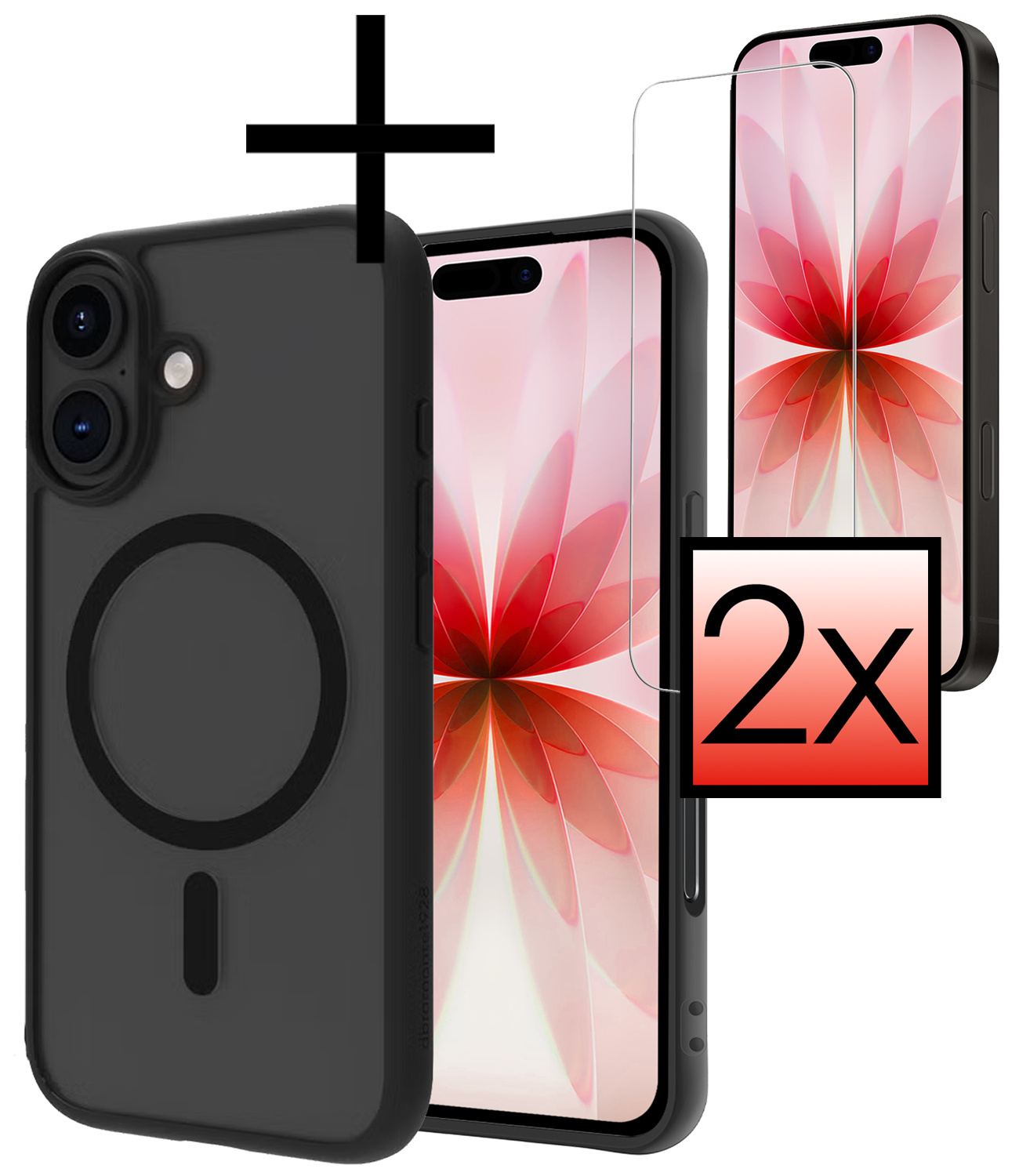 NoXx NoXx iPhone 17 Magsafe Hoesje Zwart Met Screenprotector