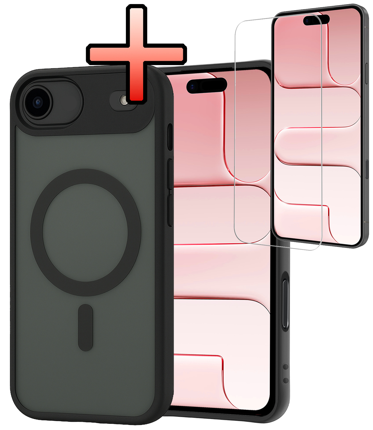 NoXx NoXx iPhone Air Magsafe Hoesje Zwart Met Screenprotector