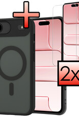 NoXx NoXx iPhone Air Magsafe Hoesje Zwart Met 2x Screenprotector