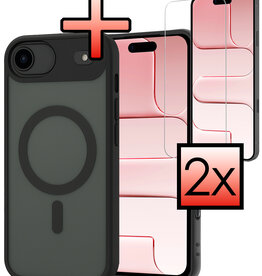 NoXx NoXx iPhone Air Magsafe Hoesje Zwart Met 2x Screenprotector