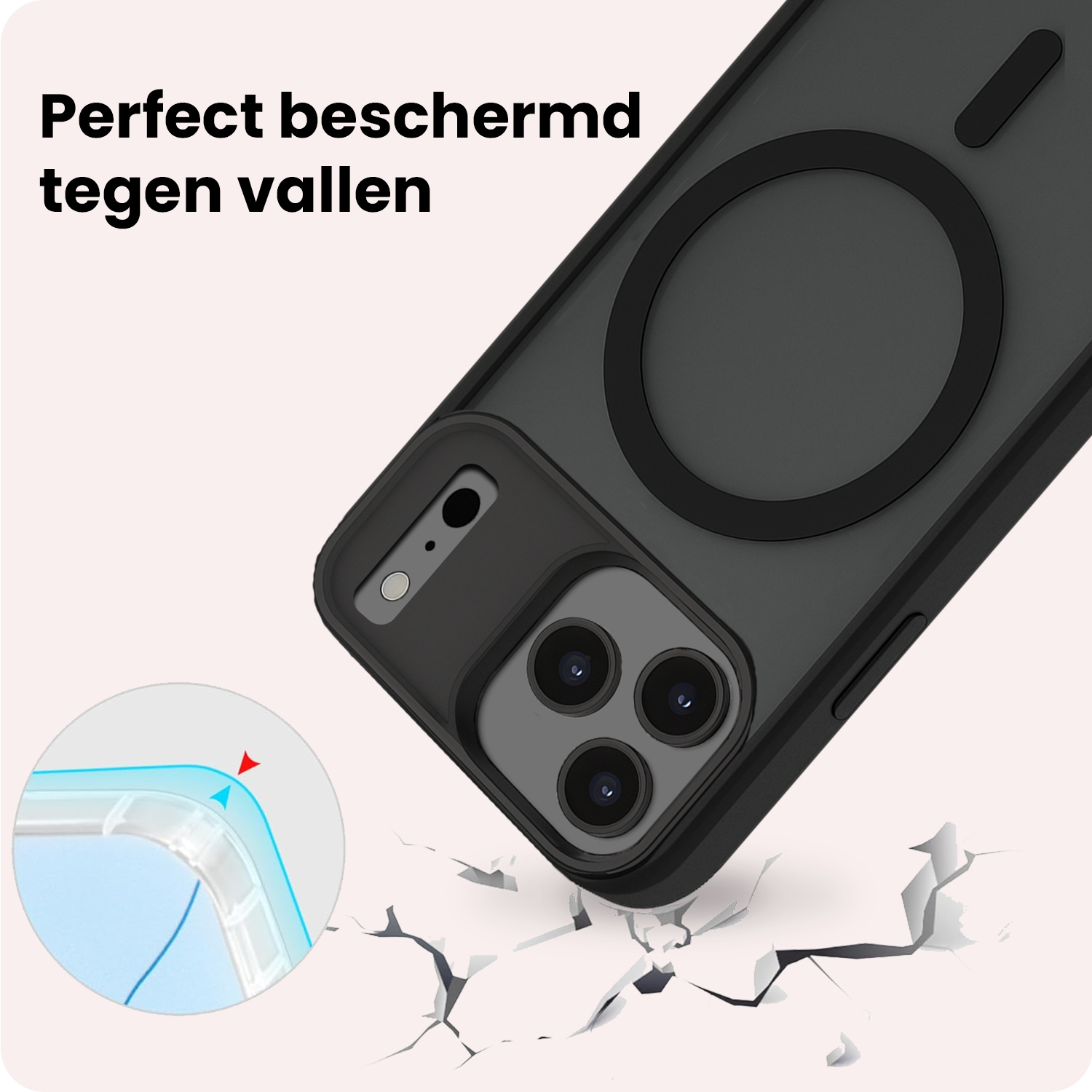 NoXx NoXx iPhone 17 Pro Magsafe Hoesje - Zwart