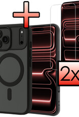 NoXx NoXx iPhone 17 Pro Magsafe Hoesje Zwart Met 2x Screenprotector