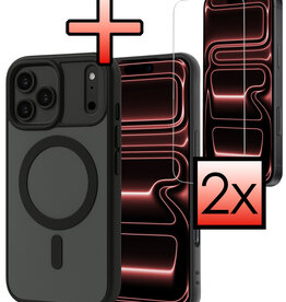 NoXx NoXx iPhone 17 Pro Magsafe Hoesje Zwart Met 2x Screenprotector