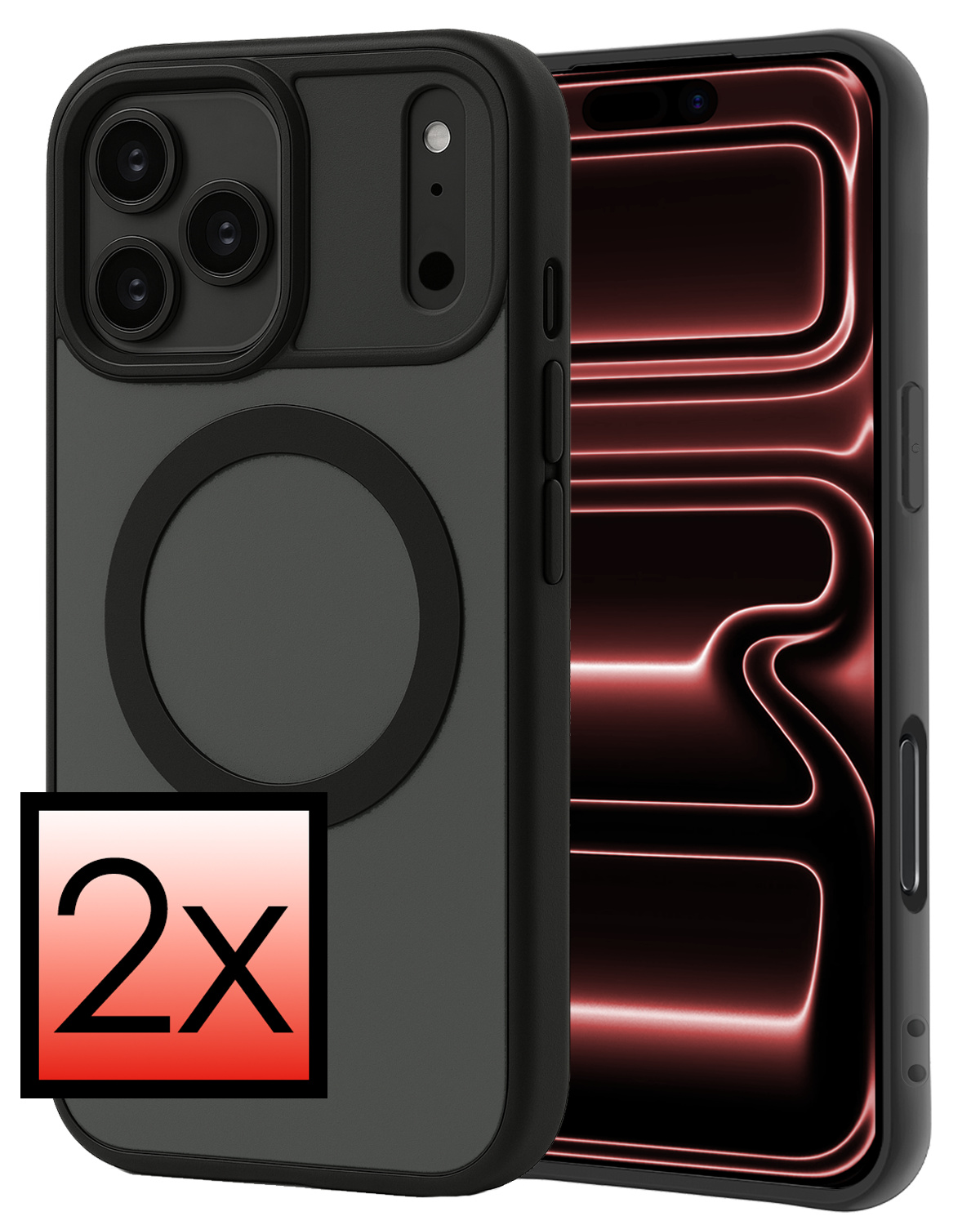 NoXx NoXx iPhone 17 Pro Max Magsafe Hoesje - Zwart - 2 PACK