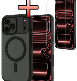 NoXx NoXx iPhone 17 Pro Max Magsafe Hoesje Zwart Met Screenprotector