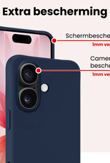 NoXx NoXx iPhone 17 Hoesje Siliconen - Donkerblauw