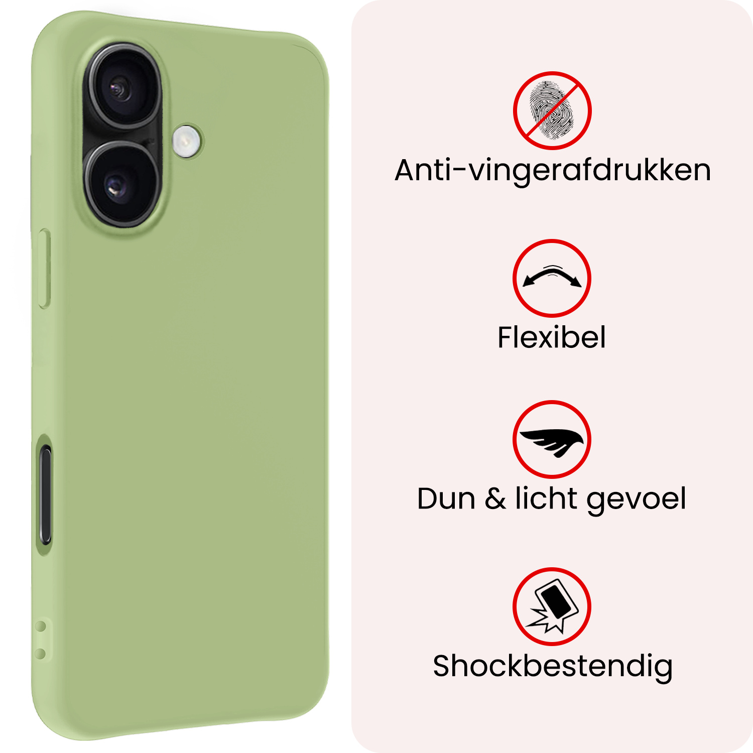 NoXx NoXx iPhone 17 Hoesje Siliconen - Groen
