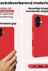 NoXx NoXx iPhone 17 Hoesje Siliconen - Rood