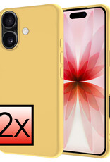 NoXx NoXx iPhone 17 Hoesje Siliconen - Geel - 2 PACK