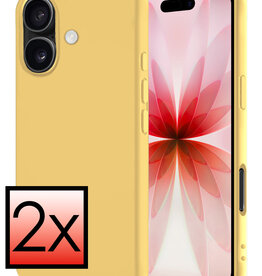 NoXx NoXx iPhone 17 Hoesje Siliconen - Geel - 2 PACK