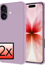 NoXx NoXx iPhone 17 Hoesje Siliconen - Lila - 2 PACK