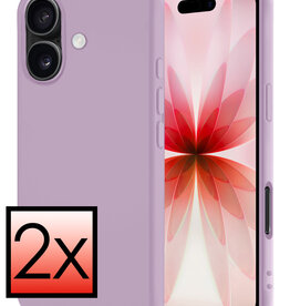 NoXx NoXx iPhone 17 Hoesje Siliconen - Lila - 2 PACK