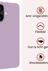 NoXx NoXx iPhone 17 Hoesje Siliconen - Lila - 2 PACK