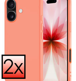 NoXx NoXx iPhone 17 Hoesje Siliconen - Perzik - 2 PACK