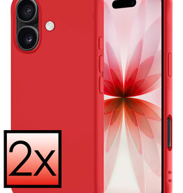 NoXx NoXx iPhone 17 Hoesje Siliconen - Rood - 2 PACK