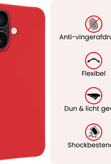 NoXx NoXx iPhone 17 Hoesje Siliconen - Rood - 2 PACK