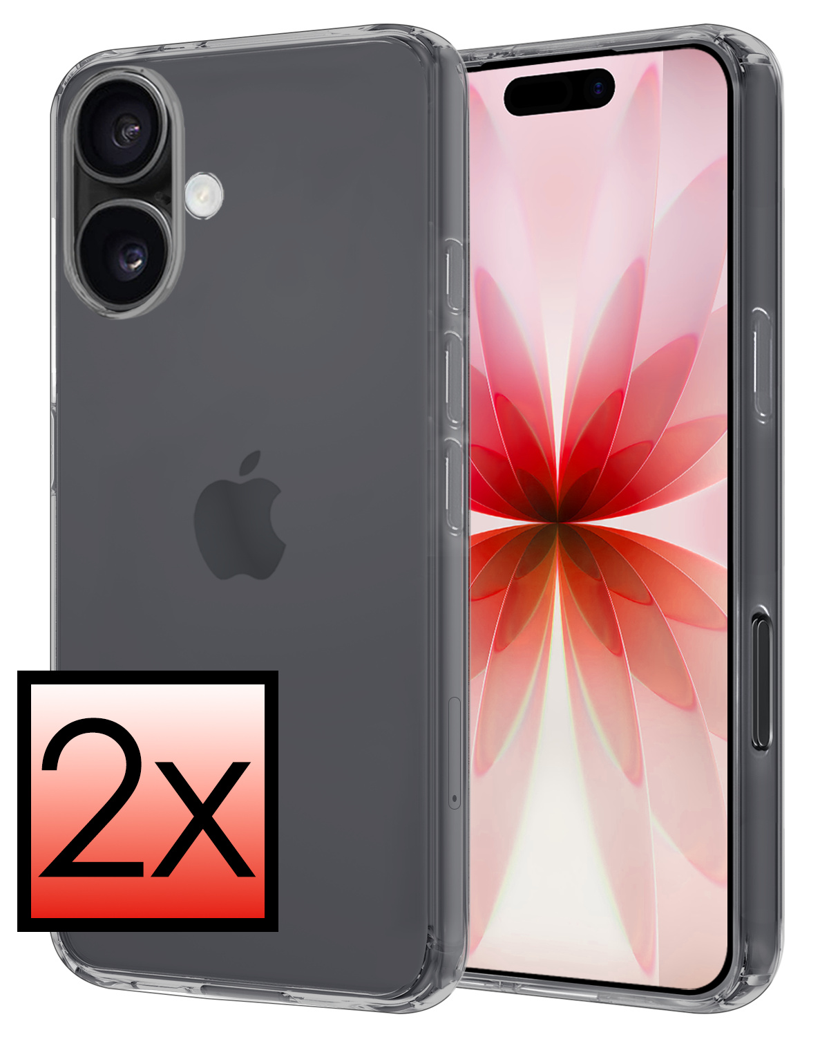 NoXx NoXx iPhone 17 Hoesje Siliconen - Transparant - 2 PACK