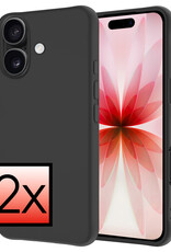 NoXx NoXx iPhone 17 Hoesje Siliconen - Zwart - 2 PACK