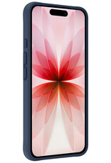 NoXx NoXx iPhone 17 Hoesje Siliconen Met Screenprotector Met Dichte Notch - Donkerblauw