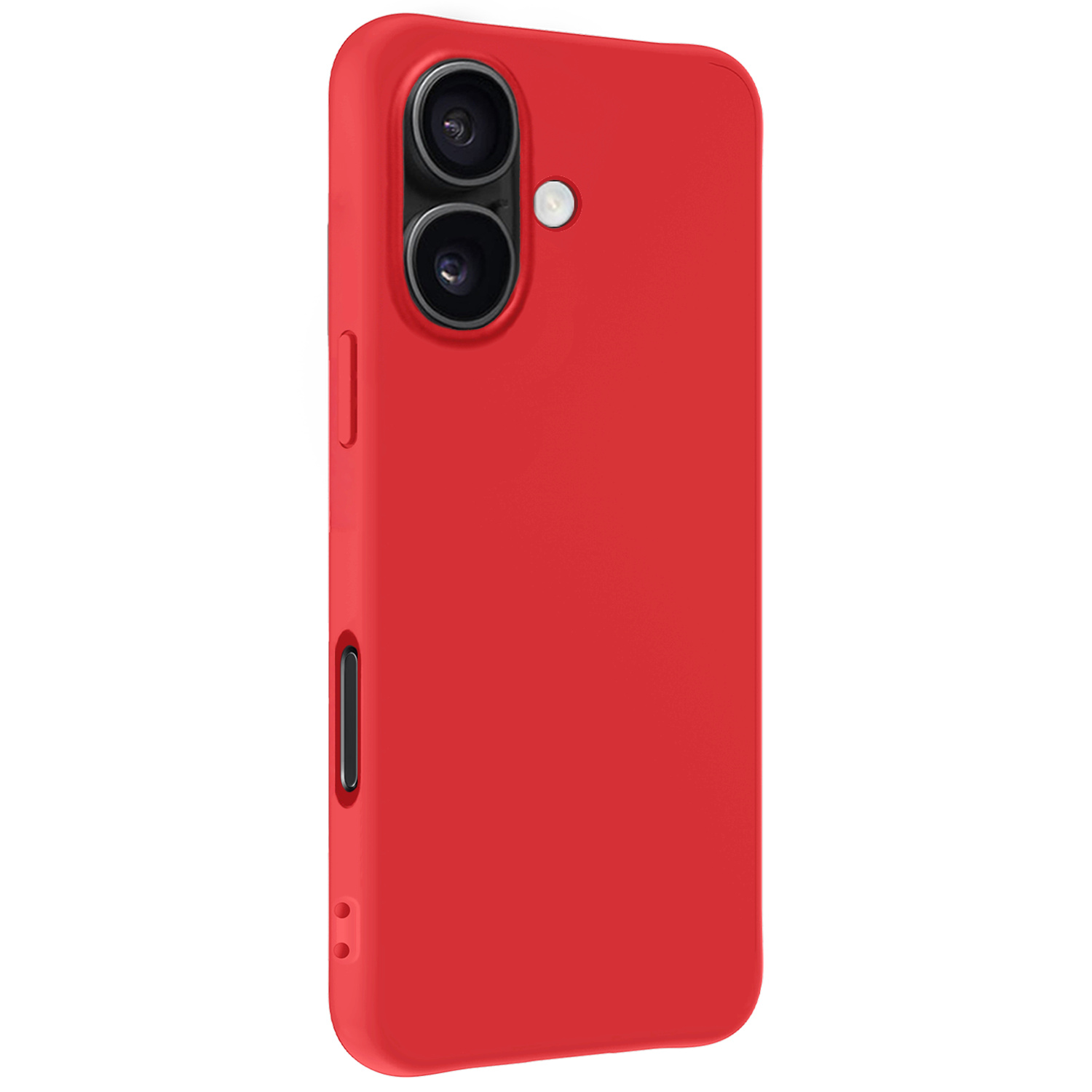 NoXx NoXx iPhone 17 Hoesje Siliconen Met Screenprotector Met Dichte Notch - Rood