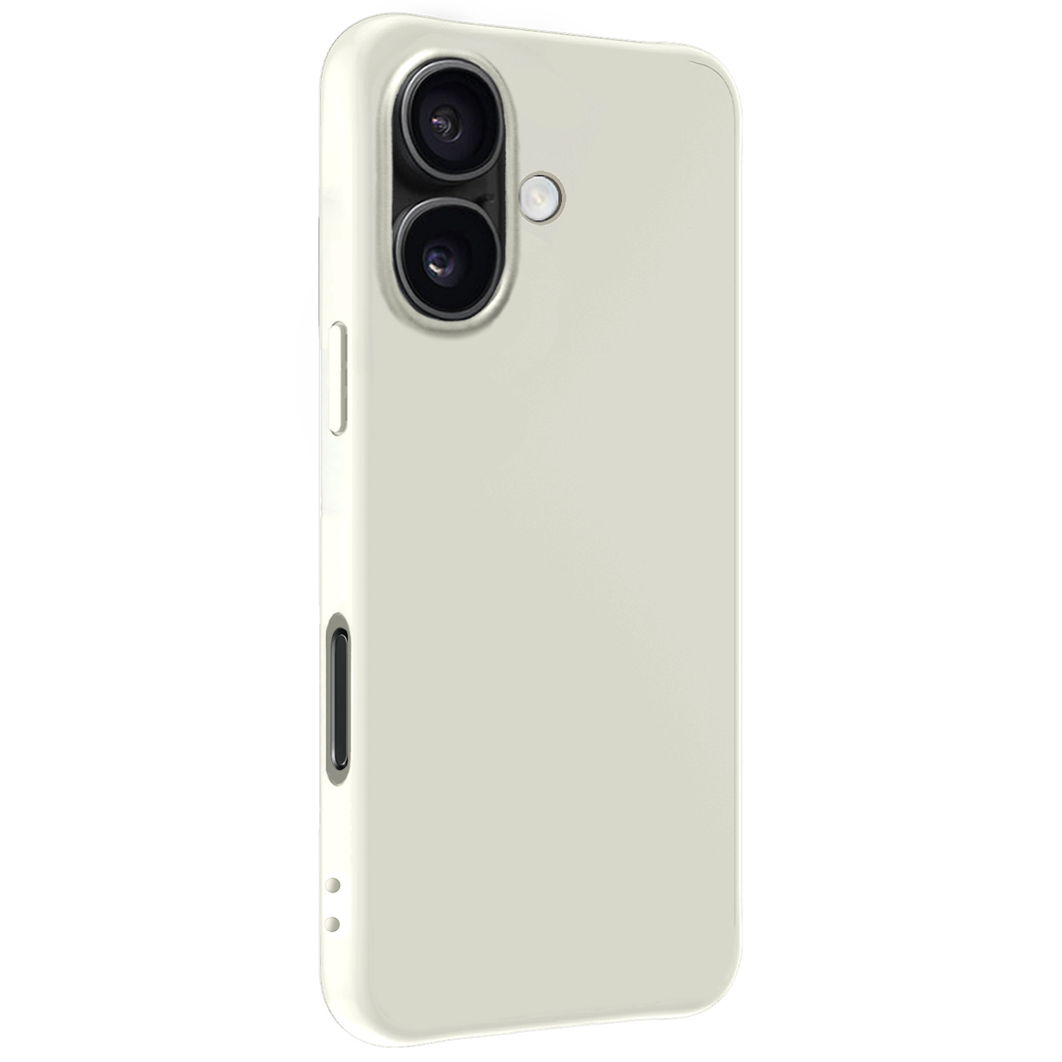 NoXx NoXx iPhone 17 Hoesje Siliconen Met Screenprotector Met Dichte Notch - Wit