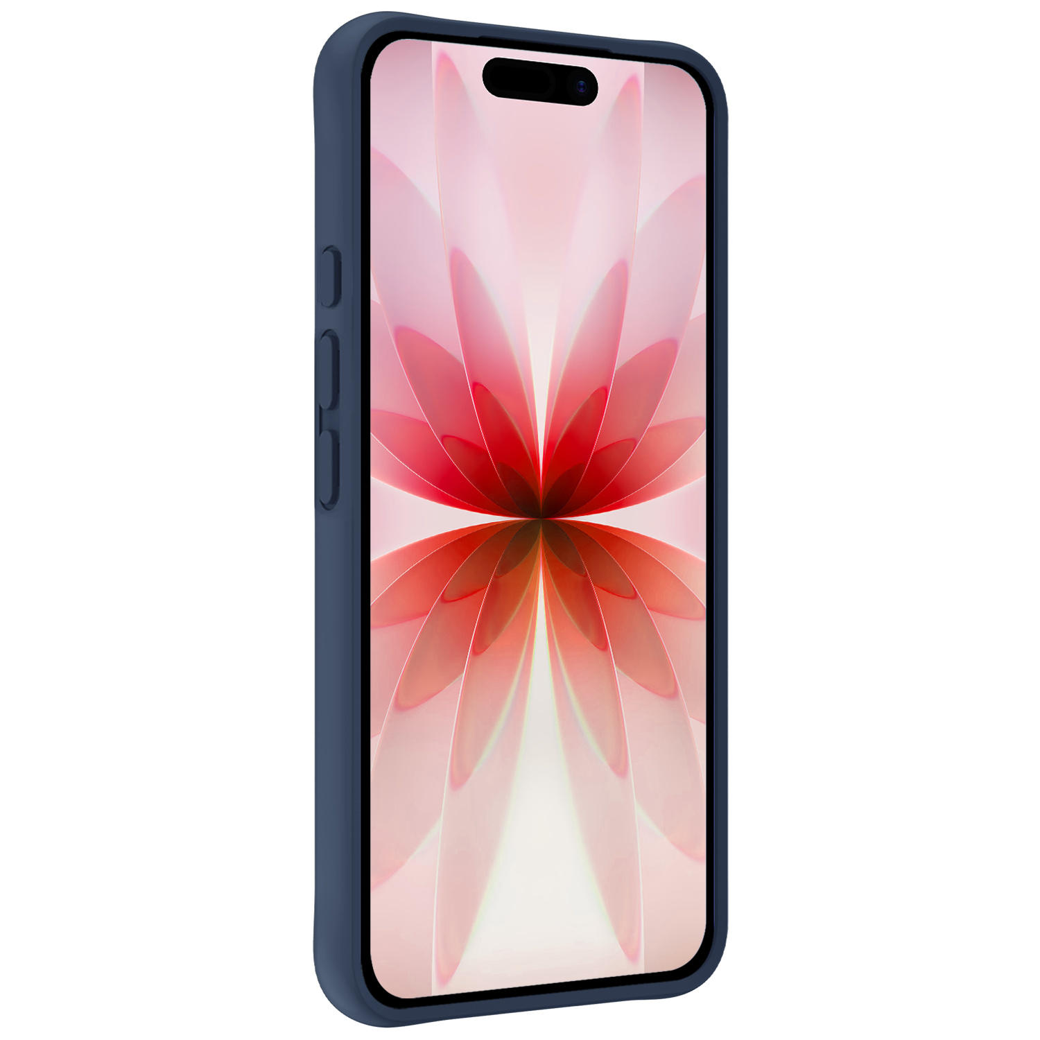 NoXx NoXx iPhone 17 Hoesje Siliconen Met 2x Screenprotector Met Dichte Notch - Donkerblauw