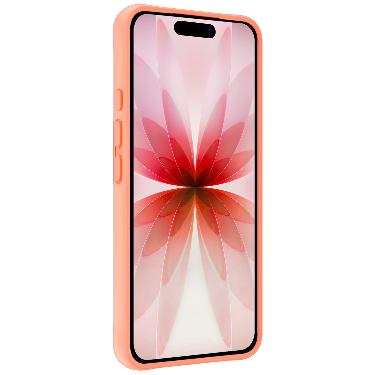NoXx NoXx iPhone 17 Hoesje Siliconen Met 2x Screenprotector Met Dichte Notch - Perzik