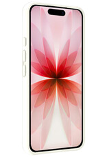 NoXx NoXx iPhone 17 Hoesje Siliconen Met 2x Screenprotector Met Dichte Notch - Wit