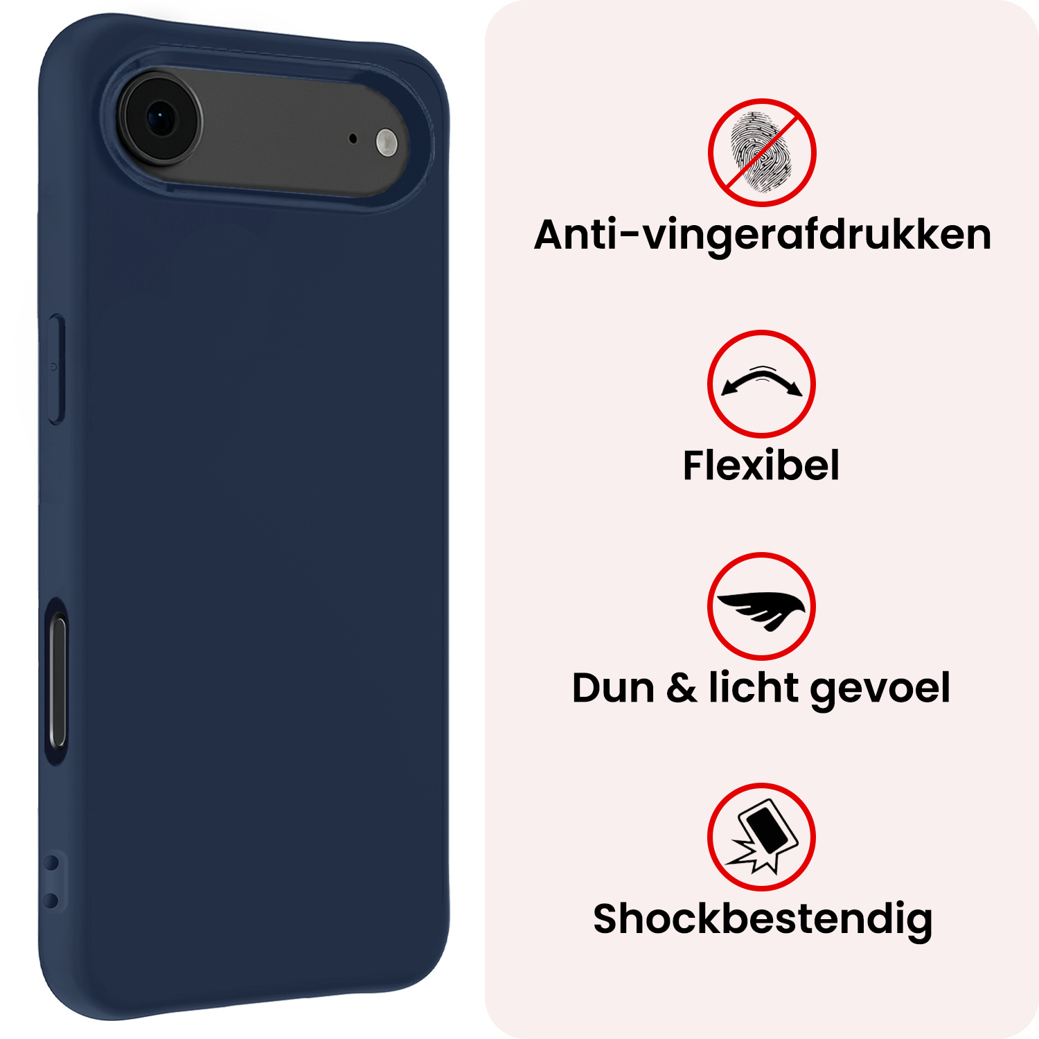 NoXx NoXx iPhone Air Hoesje Siliconen - Donkerblauw