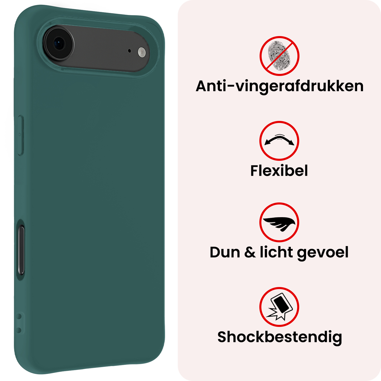 NoXx NoXx iPhone Air Hoesje Siliconen - Donkergroen