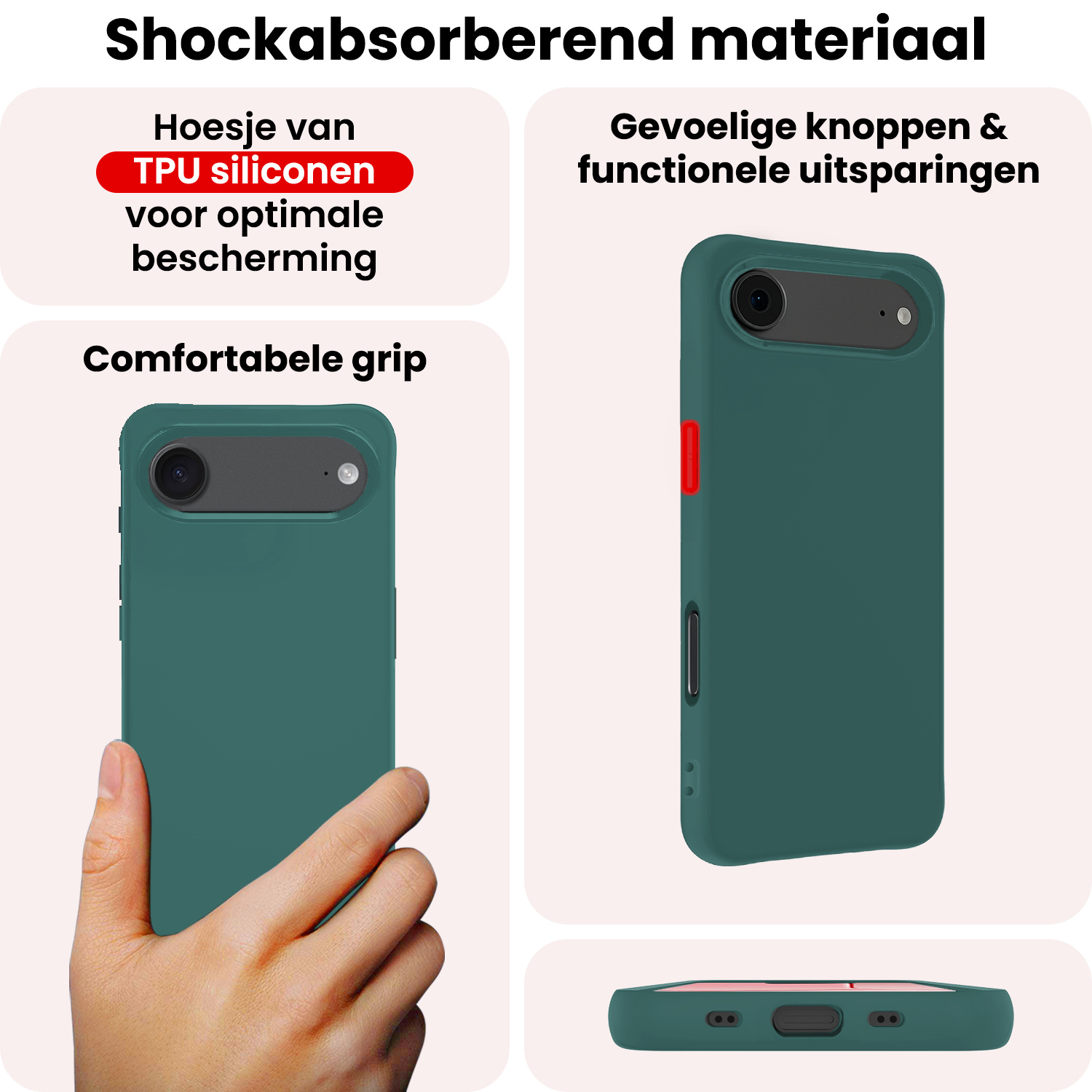 NoXx NoXx iPhone Air Hoesje Siliconen - Donkergroen