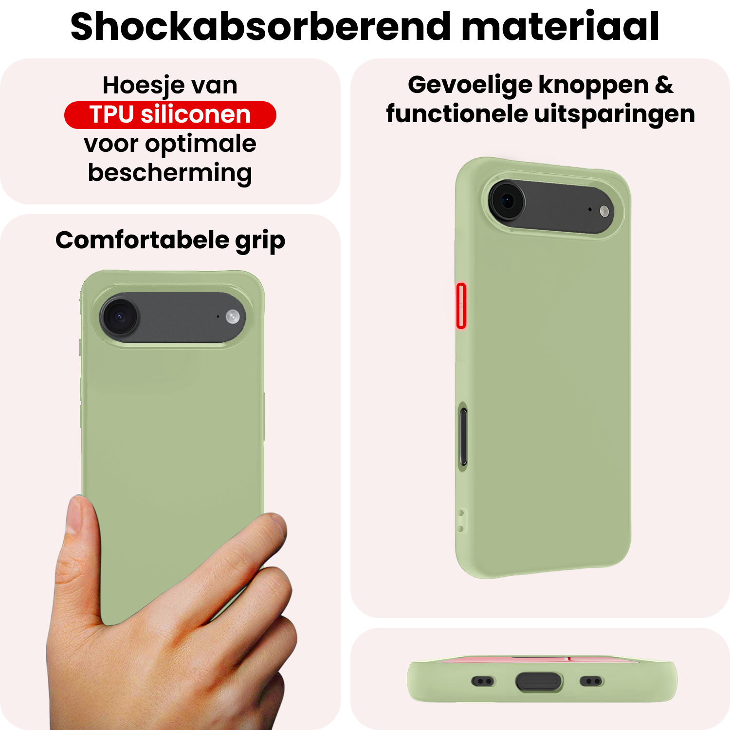 NoXx NoXx iPhone Air Hoesje Siliconen - Groen