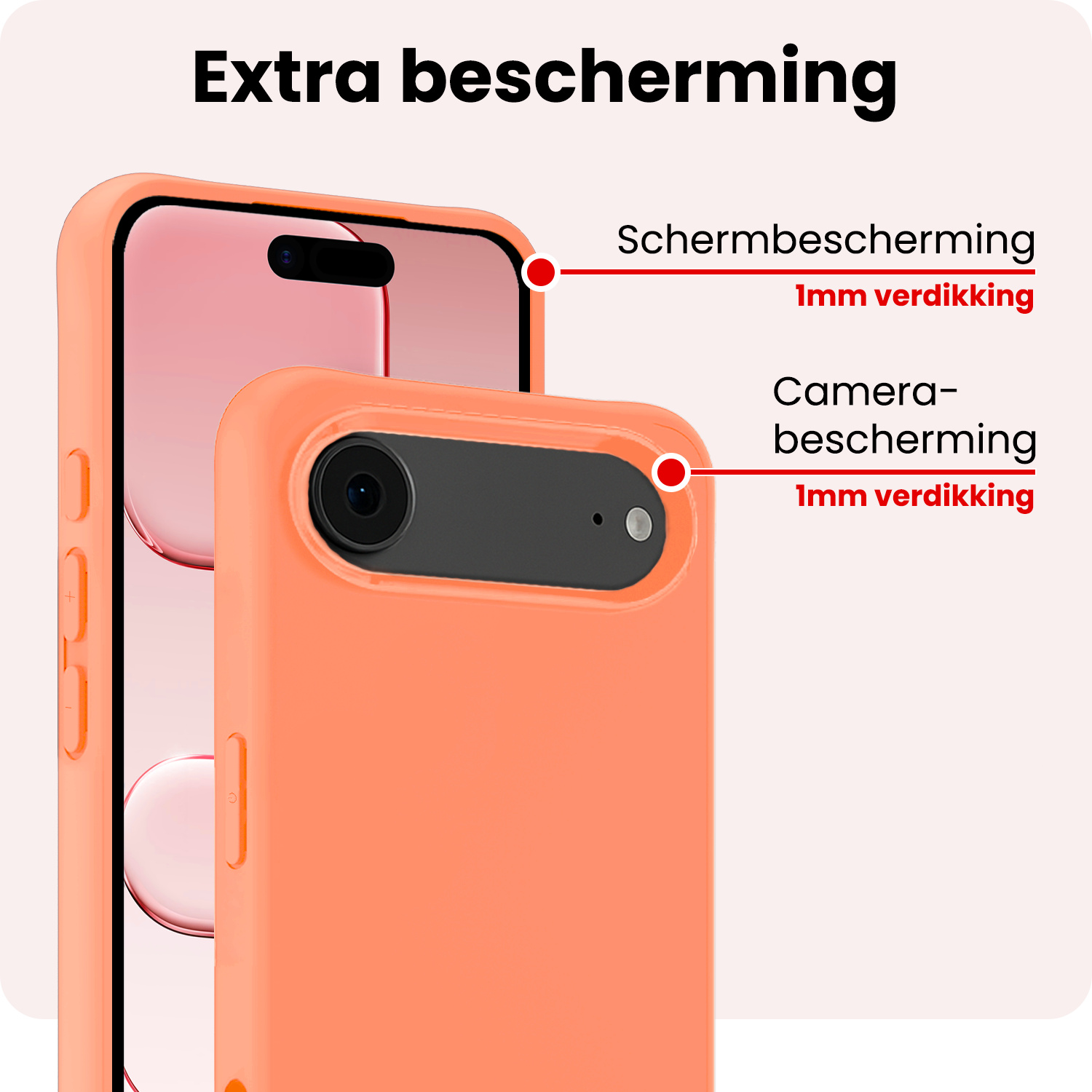 NoXx NoXx iPhone Air Hoesje Siliconen - Perzik