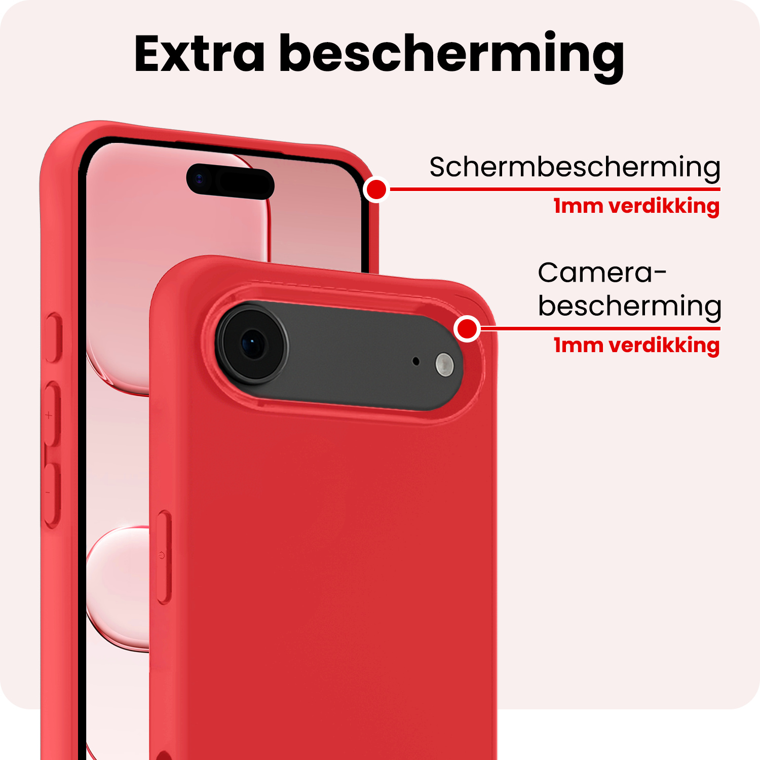 NoXx NoXx iPhone Air Hoesje Siliconen - Rood