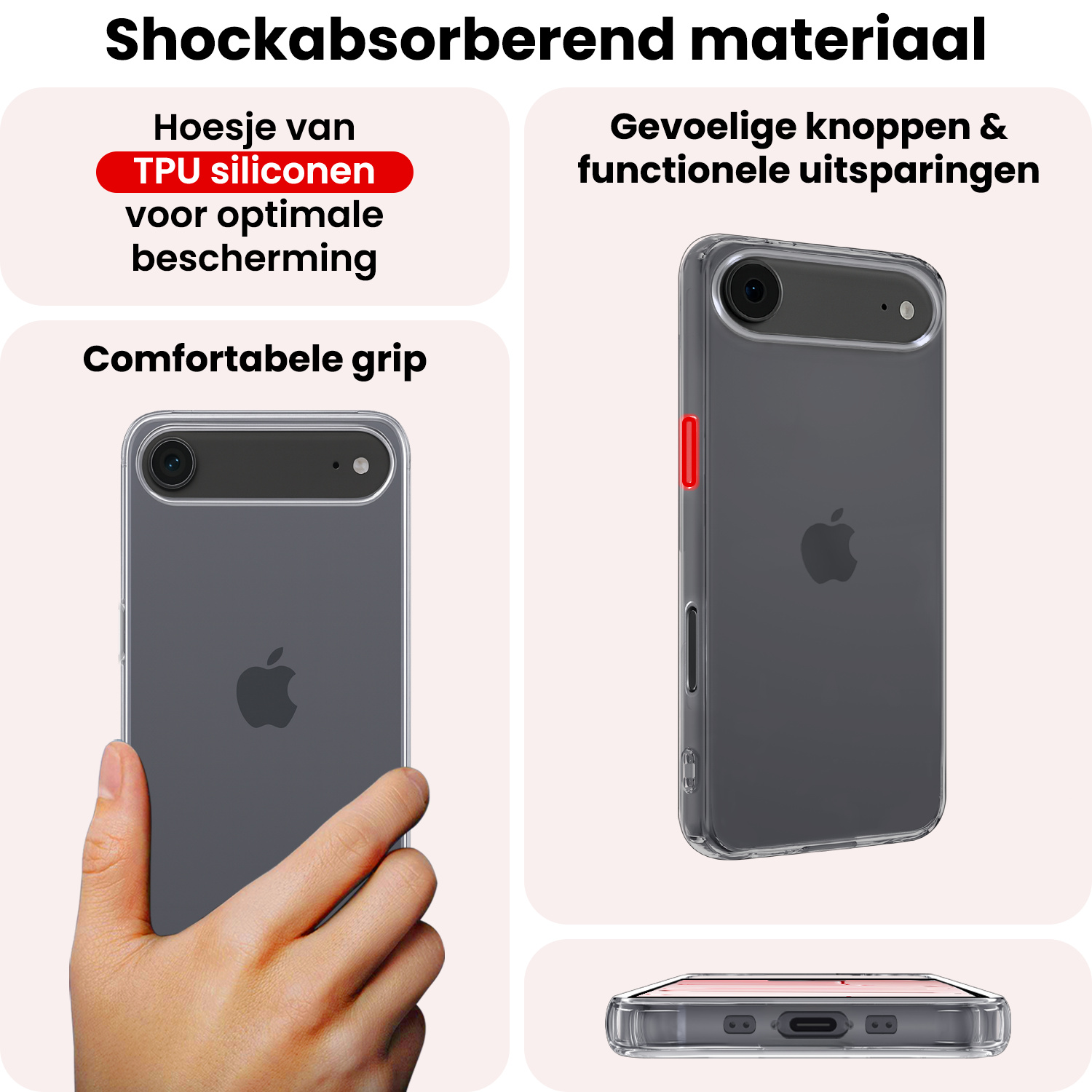 NoXx NoXx iPhone Air Hoesje Siliconen - Transparant