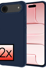 NoXx NoXx iPhone Air Hoesje Siliconen - Donkerblauw - 2 PACK