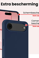 NoXx NoXx iPhone Air Hoesje Siliconen - Donkerblauw - 2 PACK