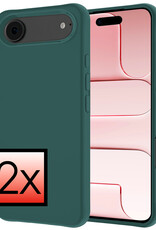 NoXx NoXx iPhone Air Hoesje Siliconen - Donkergroen - 2 PACK
