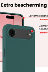 NoXx NoXx iPhone Air Hoesje Siliconen - Donkergroen - 2 PACK