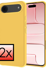 NoXx NoXx iPhone Air Hoesje Siliconen - Geel - 2 PACK